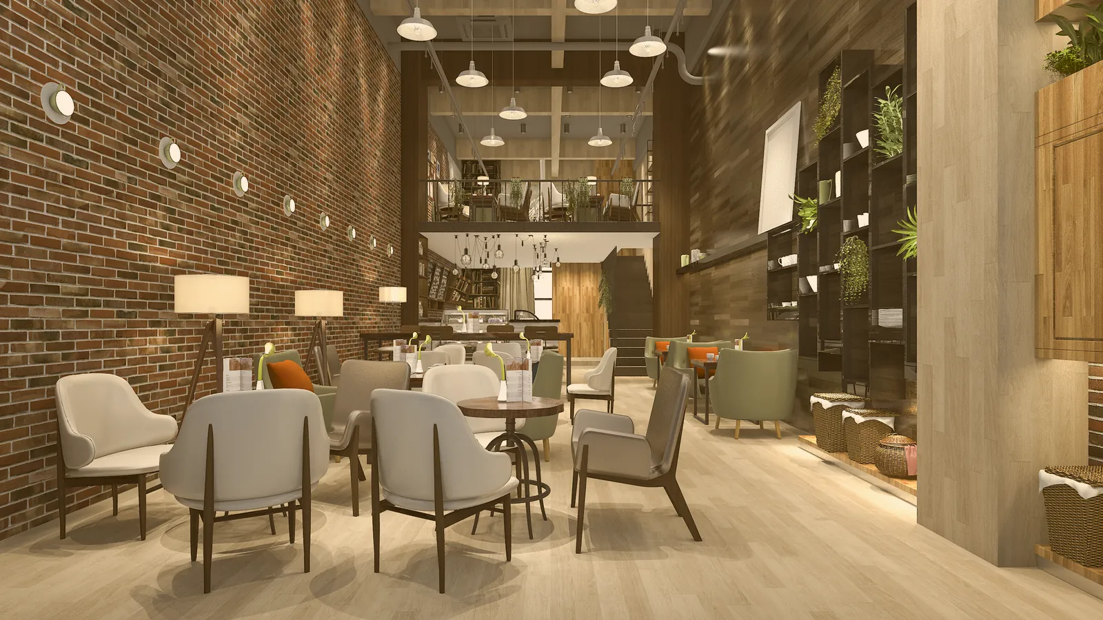 Interior moderno de un local comercial renovado